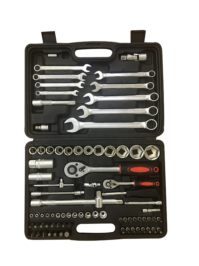 82pcs 1/2" & 1/4" socket & spanner tool set