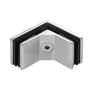 90 Degree 316 Wall Mount Door Square Type Glass Clamp