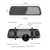 9.66 inch full screen camera rear view mirror driving recorder 4G 1080p car dash cam