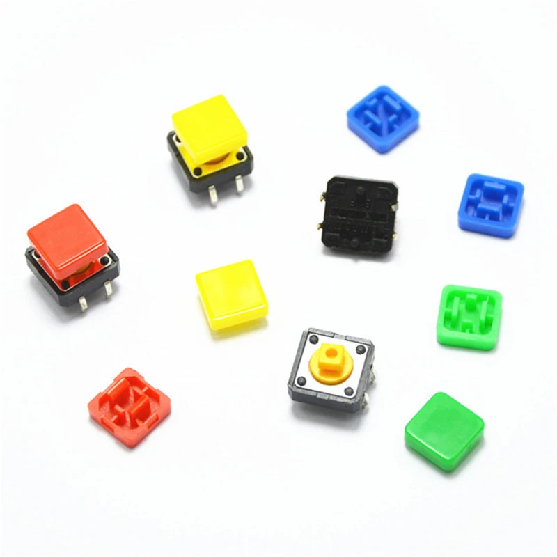 A14 Tactile Push Button Switch Cap for 12 * 12 * 7.3mm tact micro Switch red Black Blue Green Yellow White grey