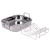 Import AAA 37x30.5x7.2cm big sized non-stick square tri-ply stainless steel roasting tray bakeware with roasting rack from China