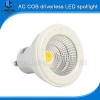 AC HV bulb 220v input gu10 driverless dimmable led spotlight ra>95