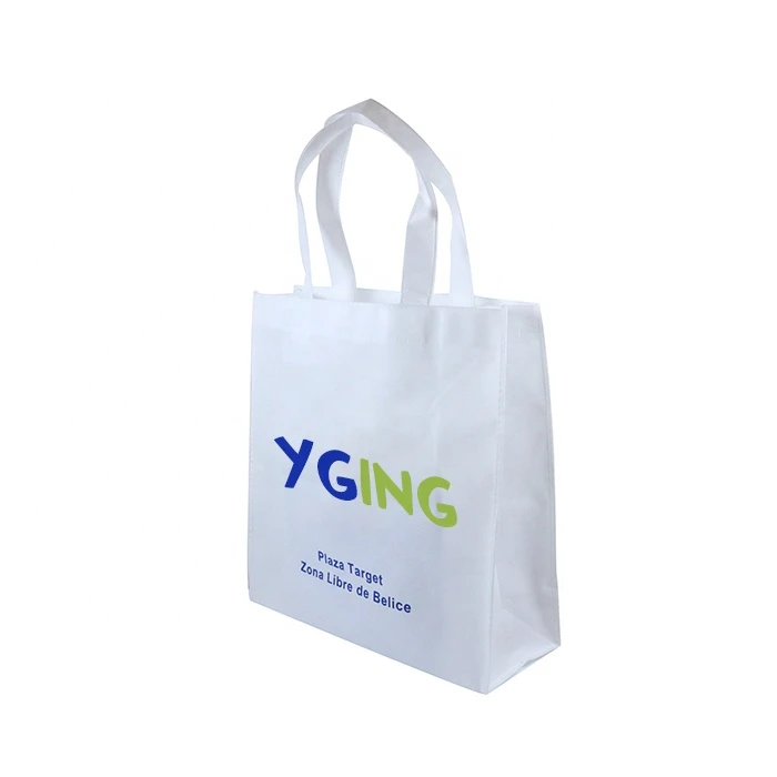 Accept Customized Color Eco Shopping Bags Handle Non Woven Bag With Printing Logo