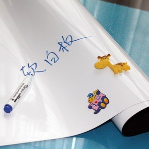 Adhesive Backing Magnetic Whiteboard White Board Sticker For Kids Room