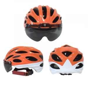 Adult Bicycle Detachable Magnetic Goggles Rear Light Road Bike Helmet