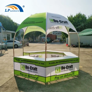 Advertising promotional printing customized hexagonal dome counter tent for display