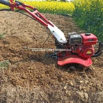 Agricultural Gasoline Power Tiller, Mini Hand Push Walking Rotary Tiller, Walking Tractor Power Tiller