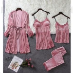 Buy Satin Women Pajama Ice Silk Girls Sexy Night Dress Lace Sleepwear from  Xiamen Westfox Imp. & Exp. Co., Ltd., China