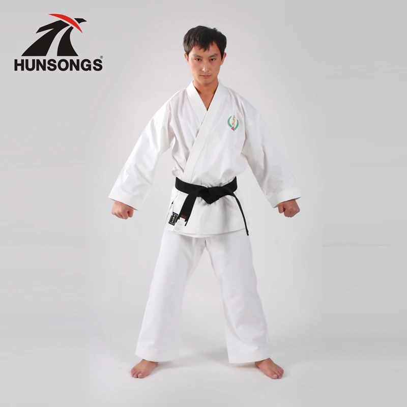 Ali baba merchandise Cheap White wkf approved martial arts wear karate uniform