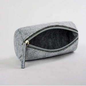  express best high quality durable new products custom fabric felt round pencil case made in china