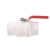 Import All Size Available Red Stainless Steel Handle ABS Chrome Ball Insert White Color UPVC Two Pieces Ball Valve Yp01 from China