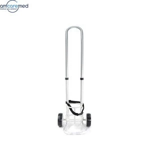 Aluminum Medicall Oxygen Bottle Cart Hospital Trolley for Cylinders