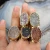 Import AM-YYT57 Random Color Freeform Shape Druzy Agate Gold Rings Fine Jewelry from China