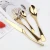 Import Amazon hot sale luxury gold cutlery set  stainless steel 4pcs reusable travel flatware wholesale from China