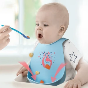 Amazon hot sale silicone bibs bpa free stain resistant organic baby waterproof washable bib baby