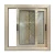 Import American Style Vertical Aluminum Frame Part Tempered Glass Curved Sliding Window Price from China