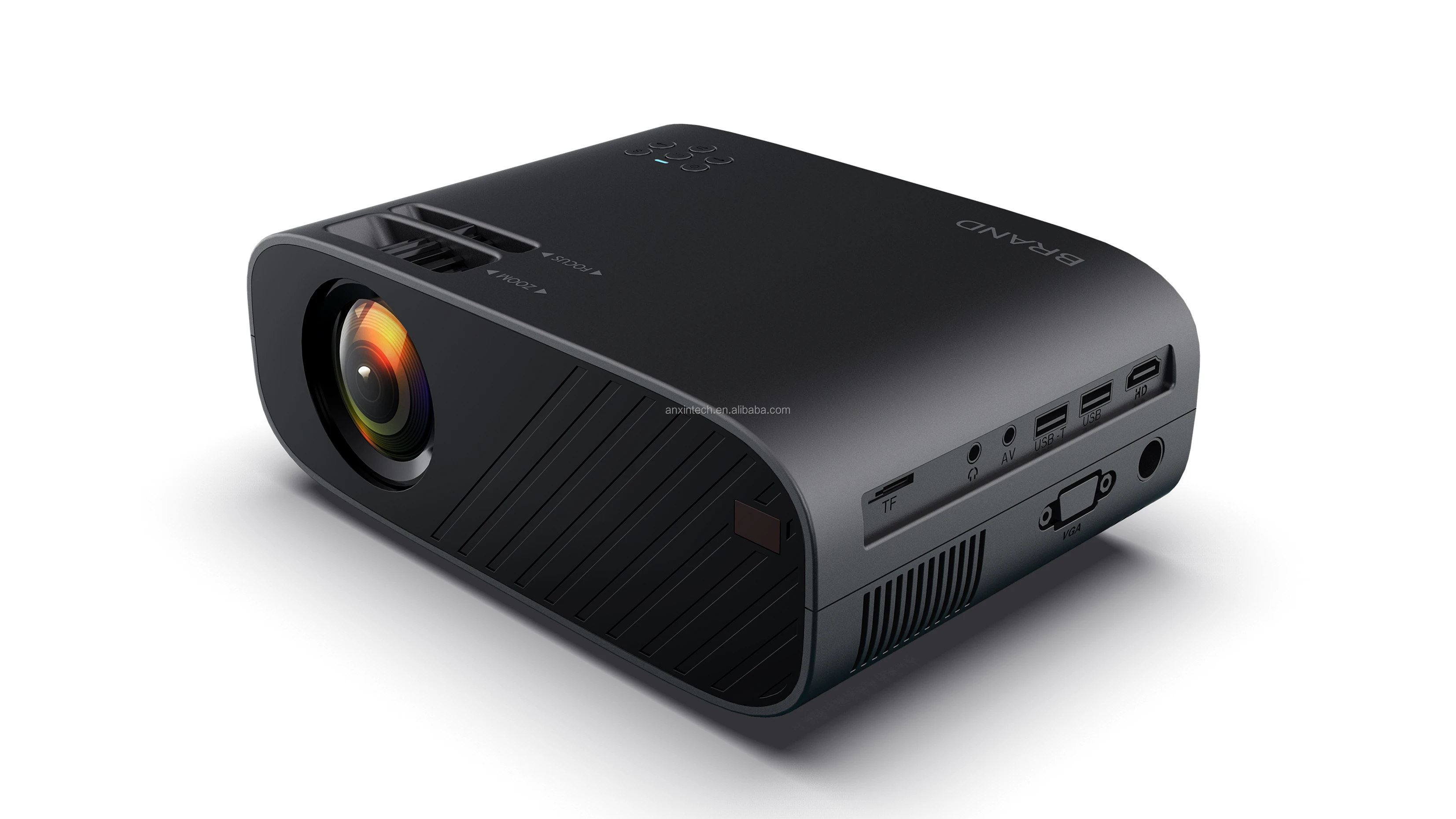 Anxin AN12 720p mini projector Amazon Wish Joom hot sale projector can upgrade same screen or android projector
