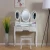 Import Art Deco Shabby Dressing Table Vanity 7 Drawers 3 Mirrors Bedroom Makeup Dresser from China