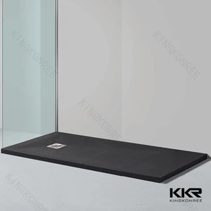 Artificial marble black stone shower trays
