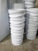 Artificial Plastic Square Flower Pot Garden White Vase Fiberglass Material