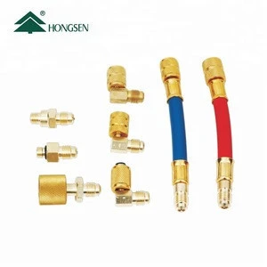 assembly shut off valve/ball valve with adaptor charging hose for refrigerator/airconditioning parts