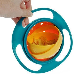 Cute Baby Gyro Bowl  Spill-Proof 360 Rotate Feeding Dish