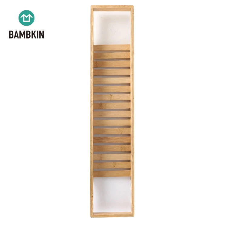 BAMBKIN Eco-Friendly Bathroom Accessories Supplies Holder Bamboo Bath Shower Bathtub  Tray