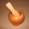bamboo garlic bowl,bamboo mortar and pestle