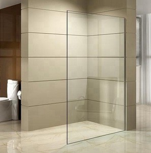 Bathroom shower door one piece simple tempered glass shower screen