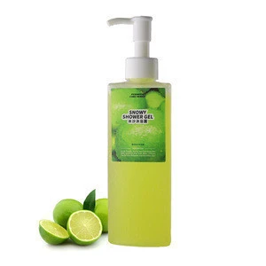 BAWEI Private Label Lemon Vitamin C Body Wash Ice Cool Organic Whitening Liquid Soap Shower Gel for Summer