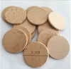 Beech Wood Token Wooden Round Disc Handicraft Trays Wooden Customized Craft Logo For Hobby and Craft
