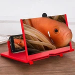 Best Gifts 10inch / 12inch  Pull-out Desktop Folding Wood Bracket Mobile Phone Screen Magnifier 3D HD Video Amplifier Holder