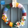 Best Selling Customized Artificial Felt Flowers Wreath Door Decorations