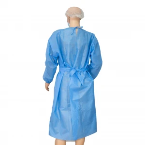 Best Selling Customized Safety Light Weight PP Material Patient Gown With Sleeves