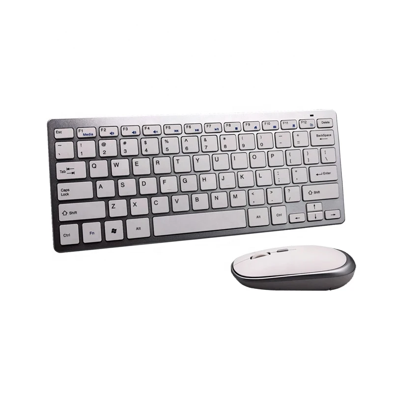 Best selling Mini 2.4G wireless keyboard mouse combo set compact size portable 78 keys scissor keyboard with mouse KMSW-001