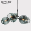 Big italian chandeliers hand blown bubble glass modern colored led pendant light