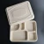 Import biodegradable disposable wheat straw fiber 5 compartments tray take-out box from China