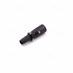 Black color 3-Pin XLR Connector Male plug socket with Nickel Housing and Silver Contacts
