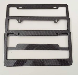 Black License Plate Frames, Karoad Stainless Steel Car Licence Plate Covers Slim Design 2 PCS with Bolts Washer Caps for US Stan