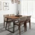 Import black metal base Natural edge slab Dining Tables from China