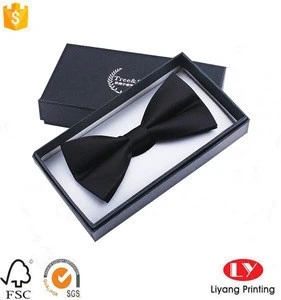 Black printed bowtie packaging cardboard gft box