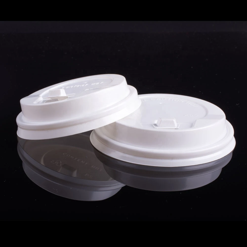 Black White Clear 80 mm 89 mm 90 mm Disposable Recyclable Coffee Cup Lid PS Plastic Milk Tea Cups Lid