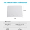 Blank Sublimation Mousepad ,Personalize Gaming Mouse Pad