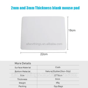 Blank Sublimation Mousepad ,Personalize Gaming Mouse Pad