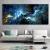 Import Blue black Cloud landscape Wall Picture Poster And Print modern canvas wall art abstract painting from China