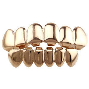 Body Jewelry Top & Bottom Grills Dental Hiphop Tooth Halloween Vampire Teeth Caps Cosply Gold Teeth Grillz