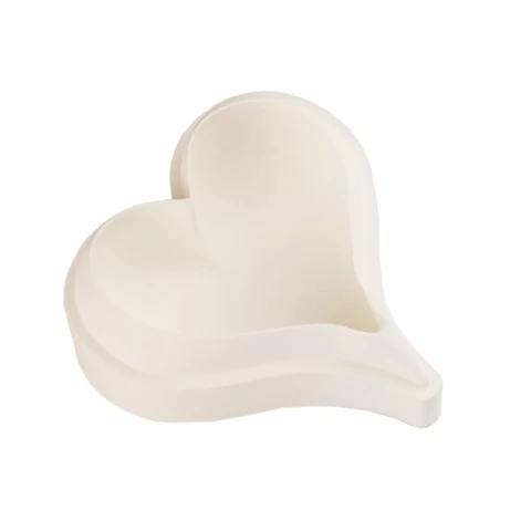 bpa free Non-Stick Dessert Decorating Tools Mold White Single Tip Large Heart Shaped Silicone Cake Chocolate Mousse Mould