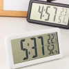 BSCI Factory Hot Sell Slim LCD Digital Multi-functional Table Desk Alarm Clock with Temperature Humidity