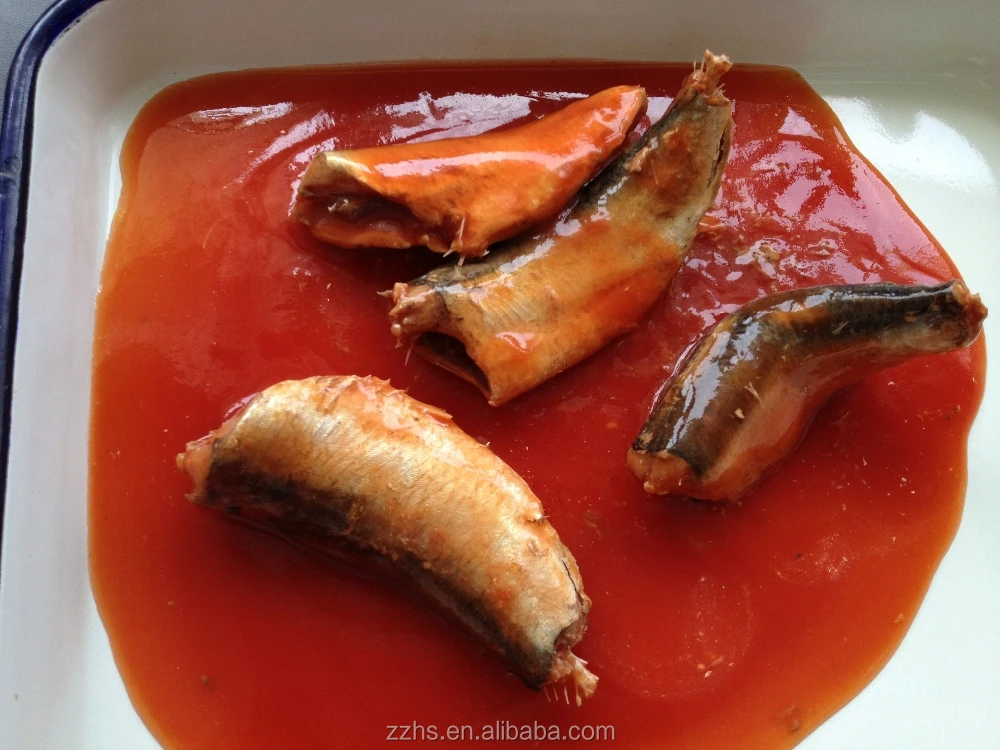 Canned fishes canned seafood canned sardines mackerel in tomato sauce