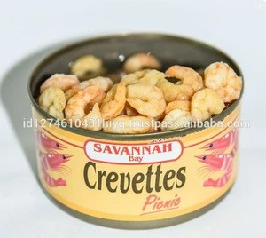 Canned prawn meat